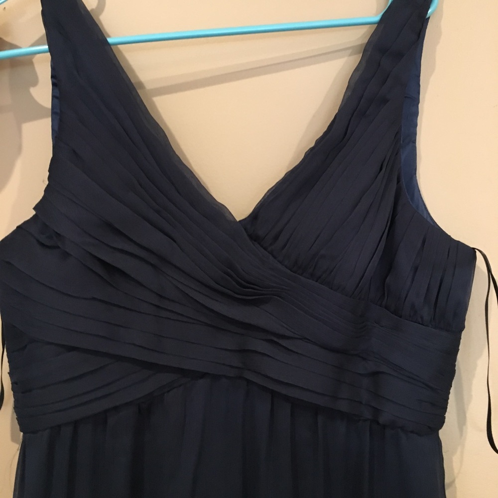 Navy blue BHLDN bridesmaids dress